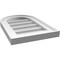 Ekena Millwork Round Top Surface Mount PVC Gable Vent w/ 2"W x 1-1/2"P Brickmould Frame, 12"W x 18"H GVPRT12X1802SN - alternate 3